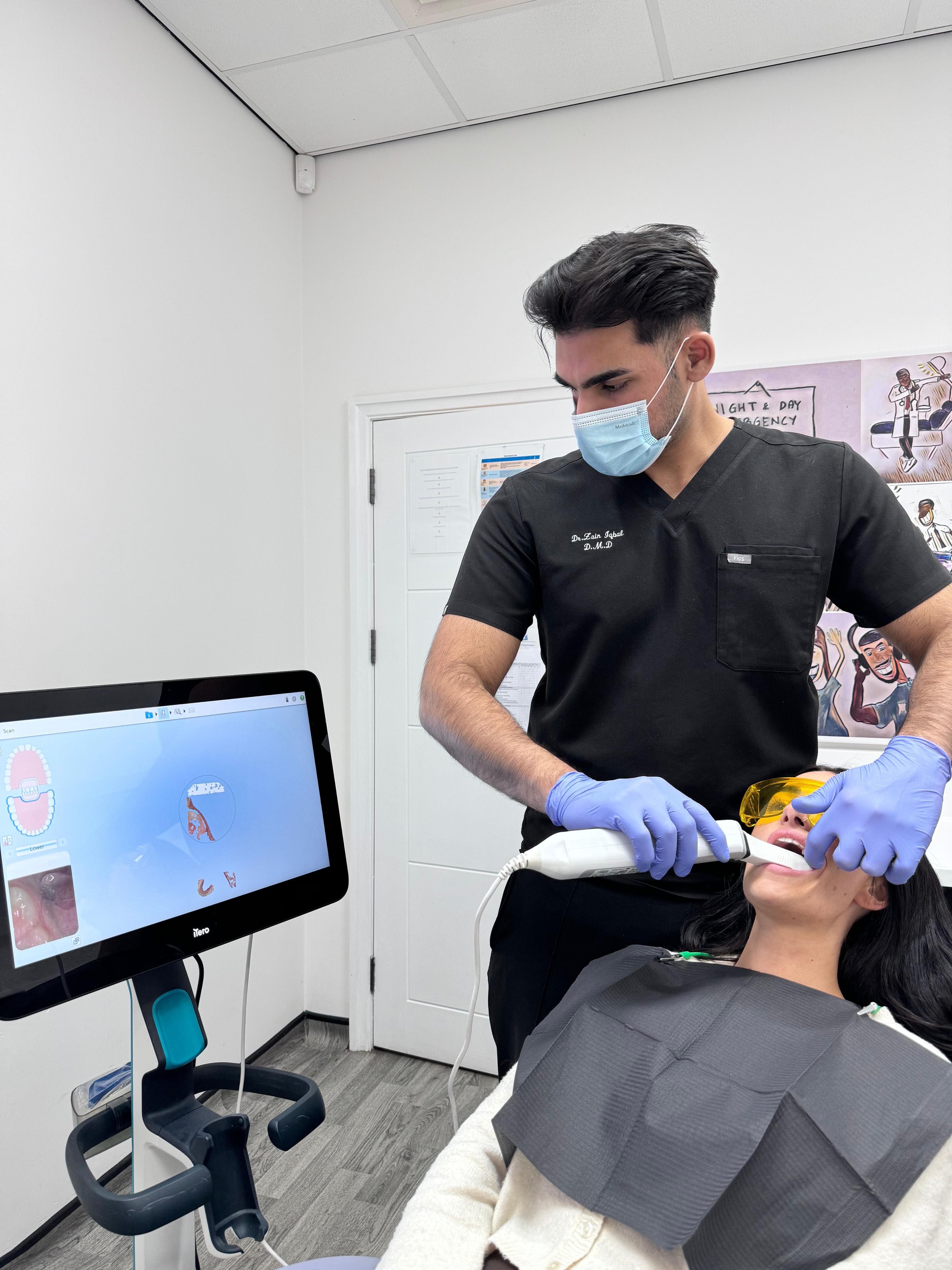 A Night & Day dentist caring for a patient