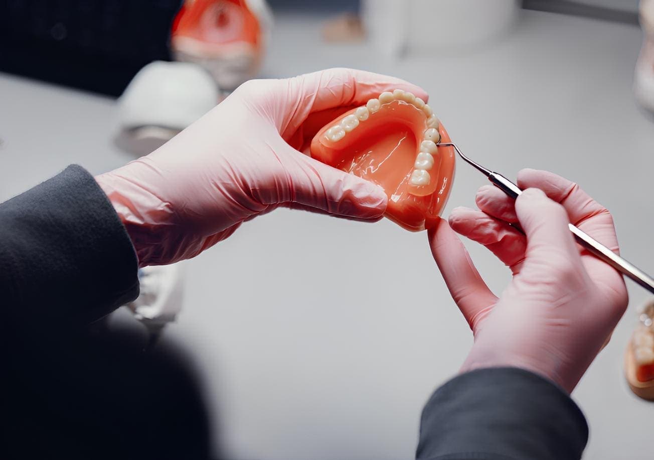 Patient discussing cosmetic dental treatment with a clinician