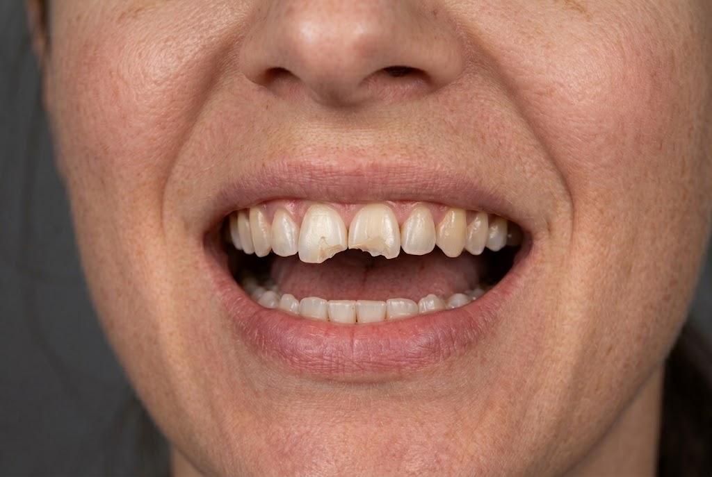 Before: Composite bonding smile restoration